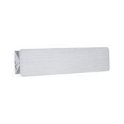 Rectangular LED wall light in brushed silver aluminum for modern indoor lighting solutions