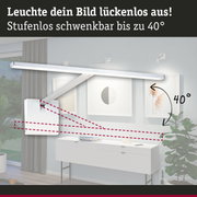 Moderner weißer LED-Wandleuchter aus Aluminium, schwenkbar bis 40 Grad für flexible Beleuchtung