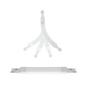 White flexible LED connector made of plastic for track lighting systems, adjustable and durable
