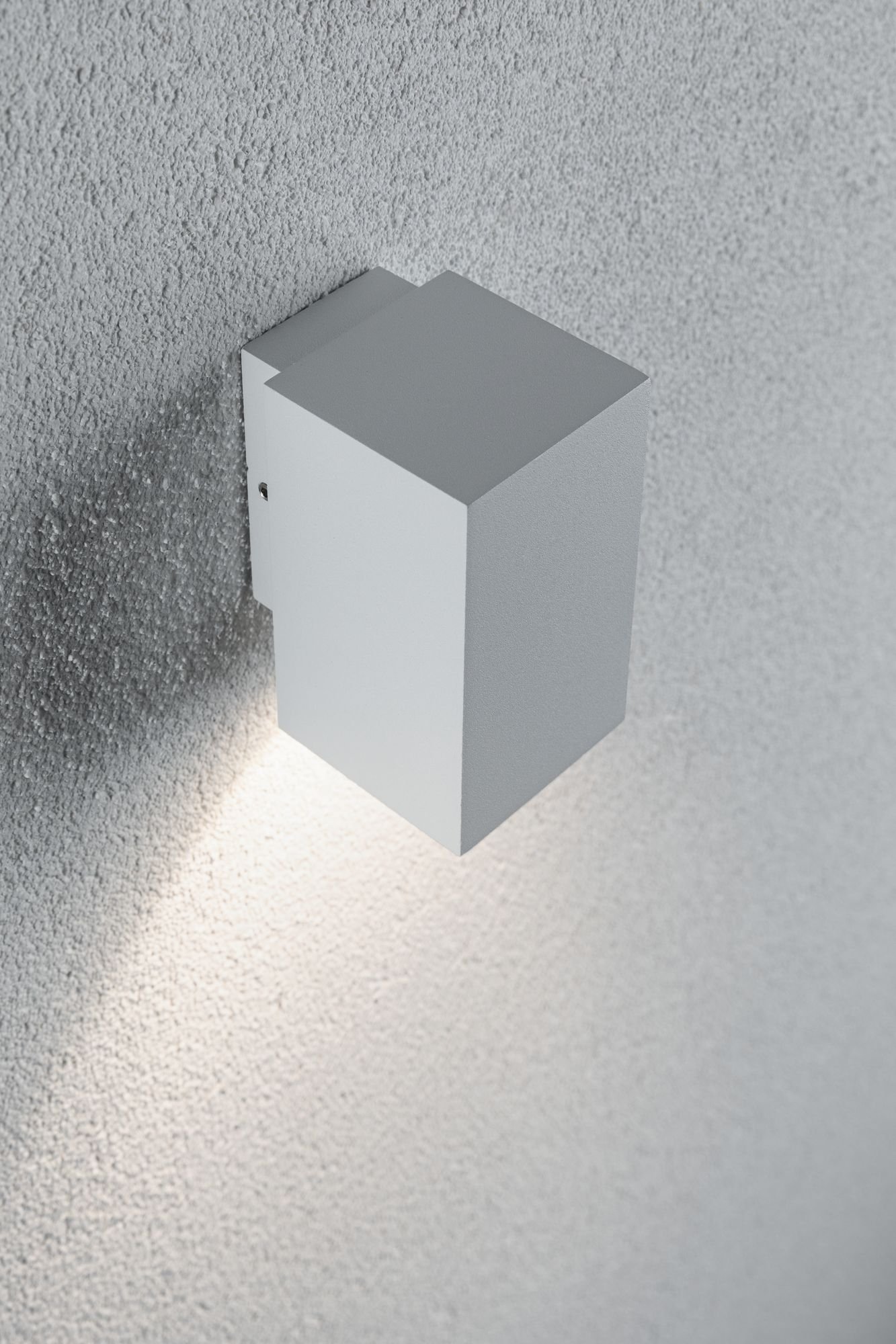 LED Außenwandleuchte Flame IP44 eckig 58x75mm 3000K 3,8W 320lm 230V Weiß Aluminium