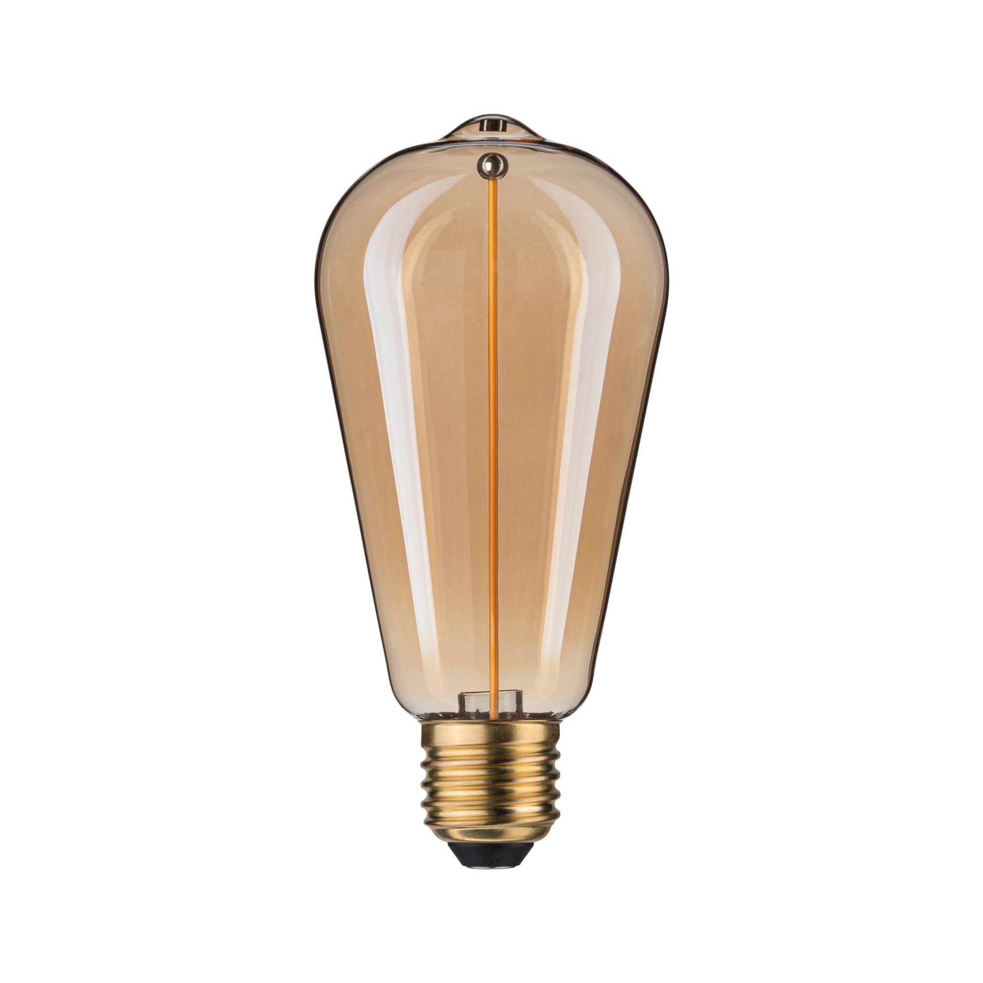 Vintage LED-Glühbirne mit bernsteinfarbenem Glas und E27-Fassung für dekorative Beleuchtung
