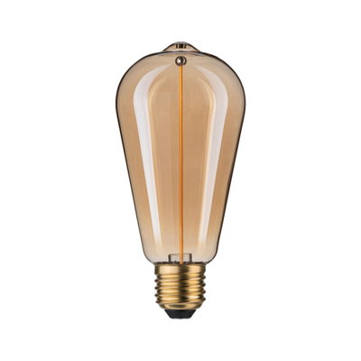 Vintage LED-Glühbirne mit bernsteinfarbenem Glas und E27-Fassung für dekorative Beleuchtung