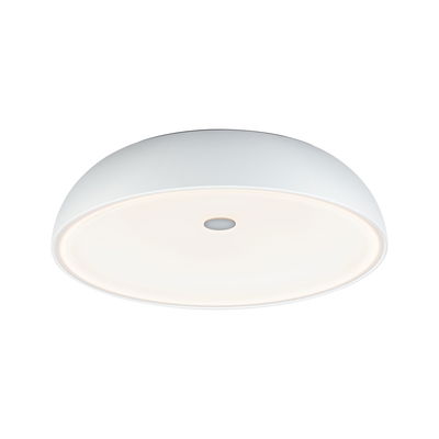 Plafonnier LED rond blanc avec boîtier mat et lumière blanc chaud pour espaces de vie