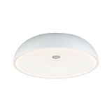 Ronde witte LED-plafondlamp met matte behuizing en warm wit licht voor woonruimtes