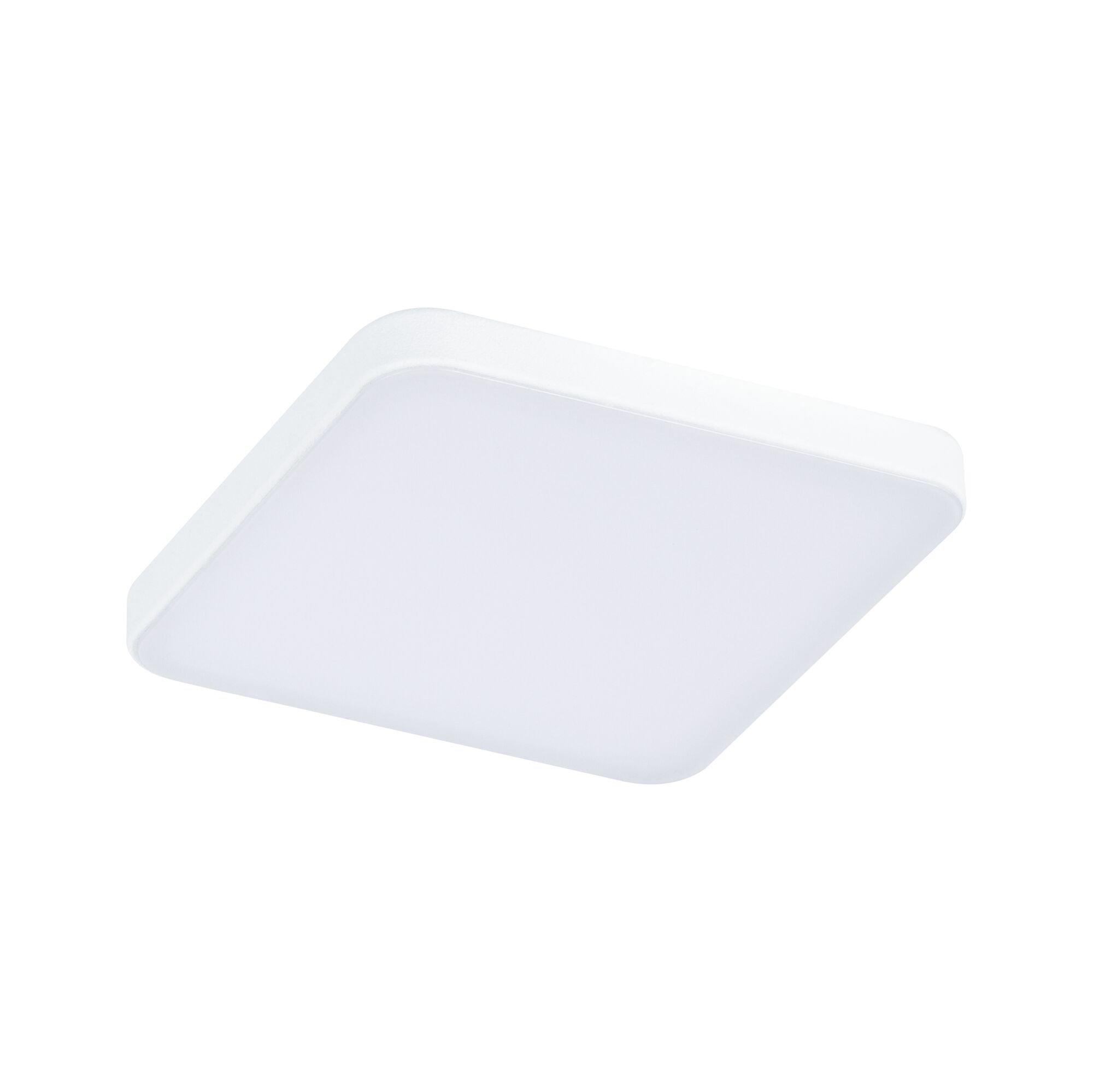 Square white LED ceiling light made of plastic for modern room lighting