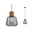 Neordic Pendant luminaire Elia E27 max. 20W Smoke glass/Cork/Black dimmable Glass/Cork/Metal Pendant lamp with grey glass and cork detail, modern design for sustainable home lighting