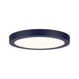 Runde LED-Deckenleuchte mit schwarzem Metallrahmen und weißem Diffusor für modernes Raumlicht