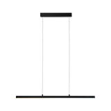 Black metal LED pendant light with slim design for modern interior lighting