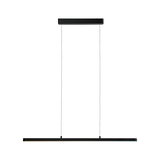 Black metal LED pendant light with slim design for modern interior lighting