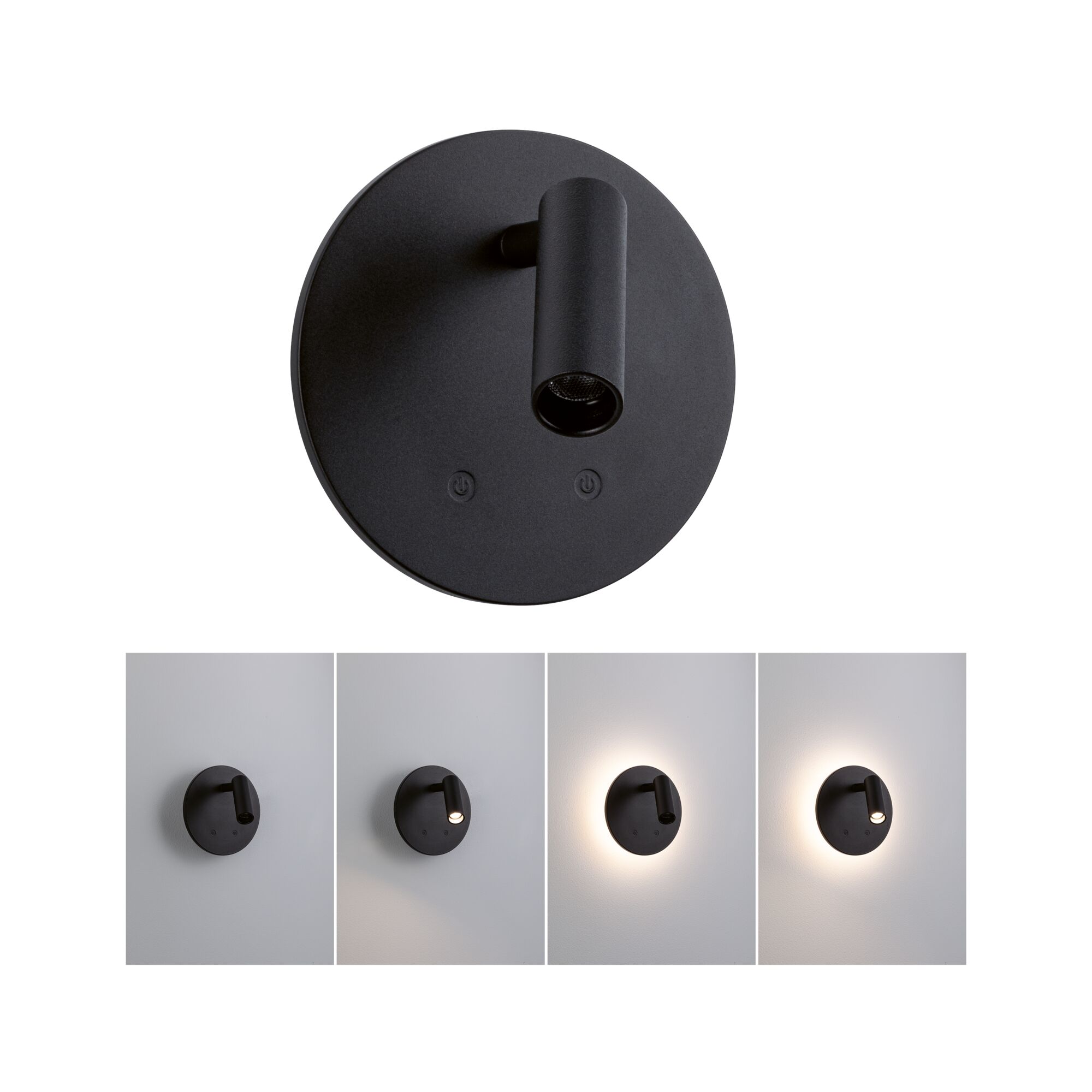 Lampe murale rechargeable à LED Kiora 2700K 80lm / 50lm 3,7V 0,6W / 0,7W gradable Noir Lampe murale rechargeable à LED Kiora 2700K 80lm / 50lm 3,7V 0,6W / 0,7W gradable Noir