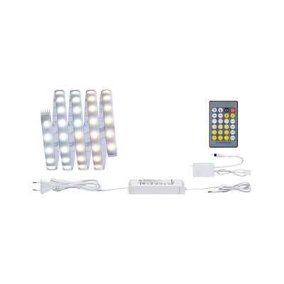 Bande LED blanche avec télécommande et alimentation, dimmable pour éclairage polyvalent