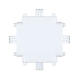 Connecteur en plastique blanc pour éclairage sur rail LED avec quatre points de connexion