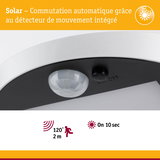 Détecteur de mouvement blanc avec angle de détection de 120° et portée de 2 m pour commutation automatique