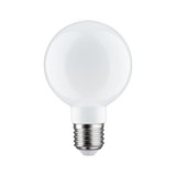 Runde weiße LED-Glühbirne mit E27-Fassung aus Glas für energiesparende Beleuchtung