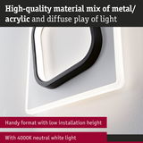 Modern wall light made of metal and acrylic in white with 4000K neutral white light for interiors