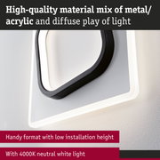 Modern wall light in white metal and acrylic with 4000K neutral white light for home lighting