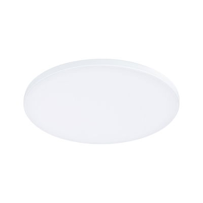 Round white LED ceiling light made of plastic for energy-efficient room lighting