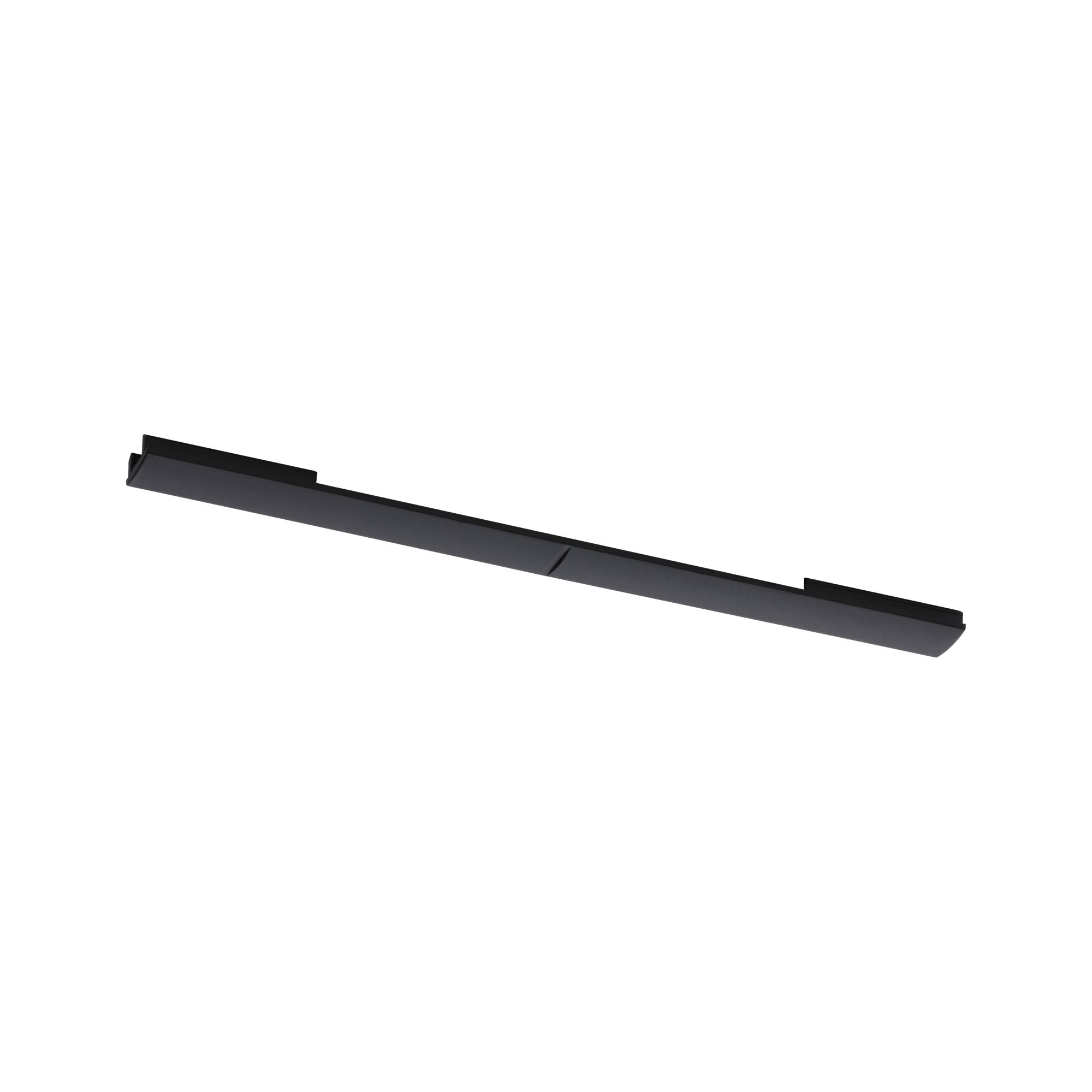 Slim black metal LED strip for modern indoor lighting and energy-efficient light accents