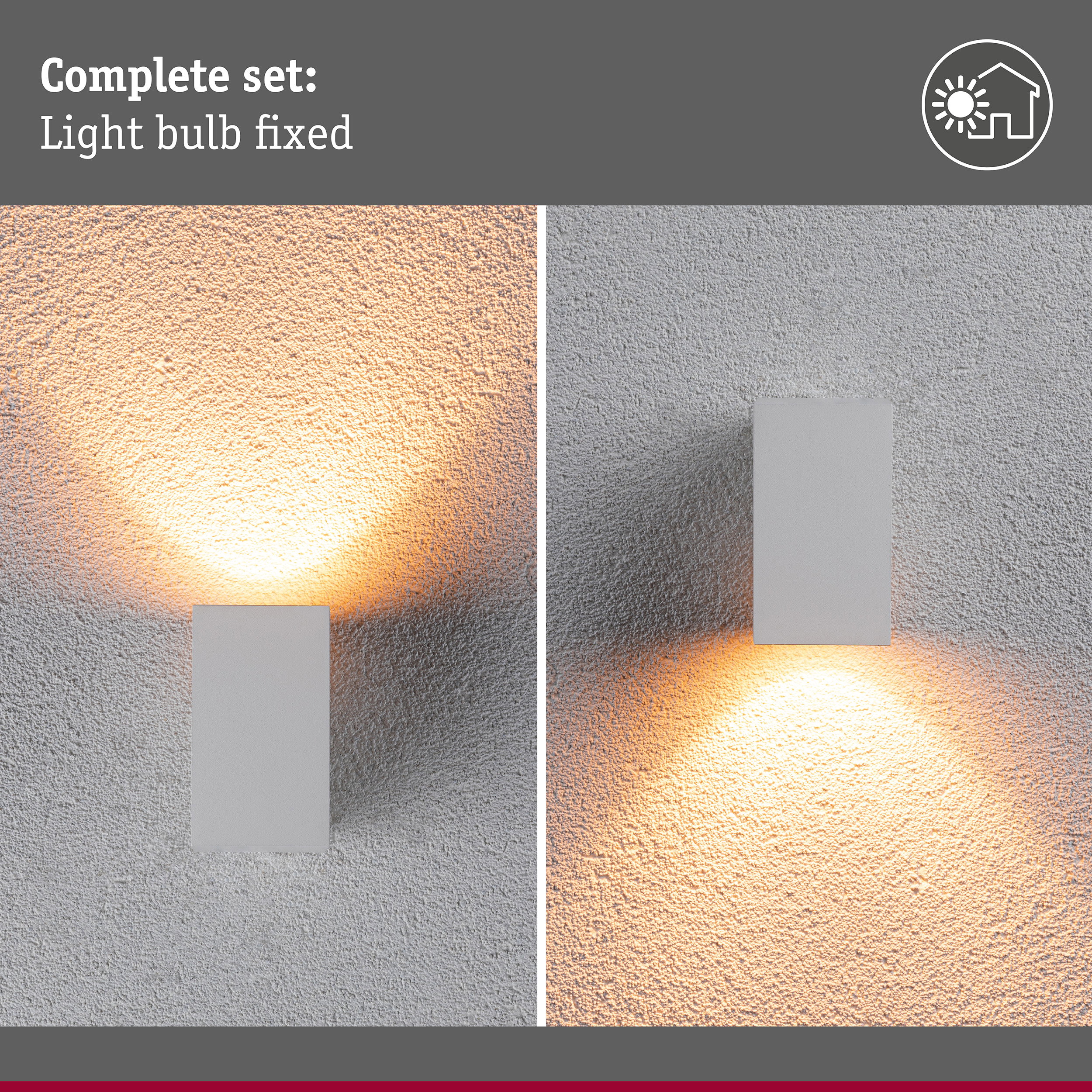 LED Wall light Flame insect friendly IP44 angular 58x103mm 2200K 4W 265lm 230V 75° White Metal