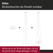 Volea weiße Deckenleuchte mit Pendelhalterung und verstellbarer Länge für flexible Raumbeleuchtung
