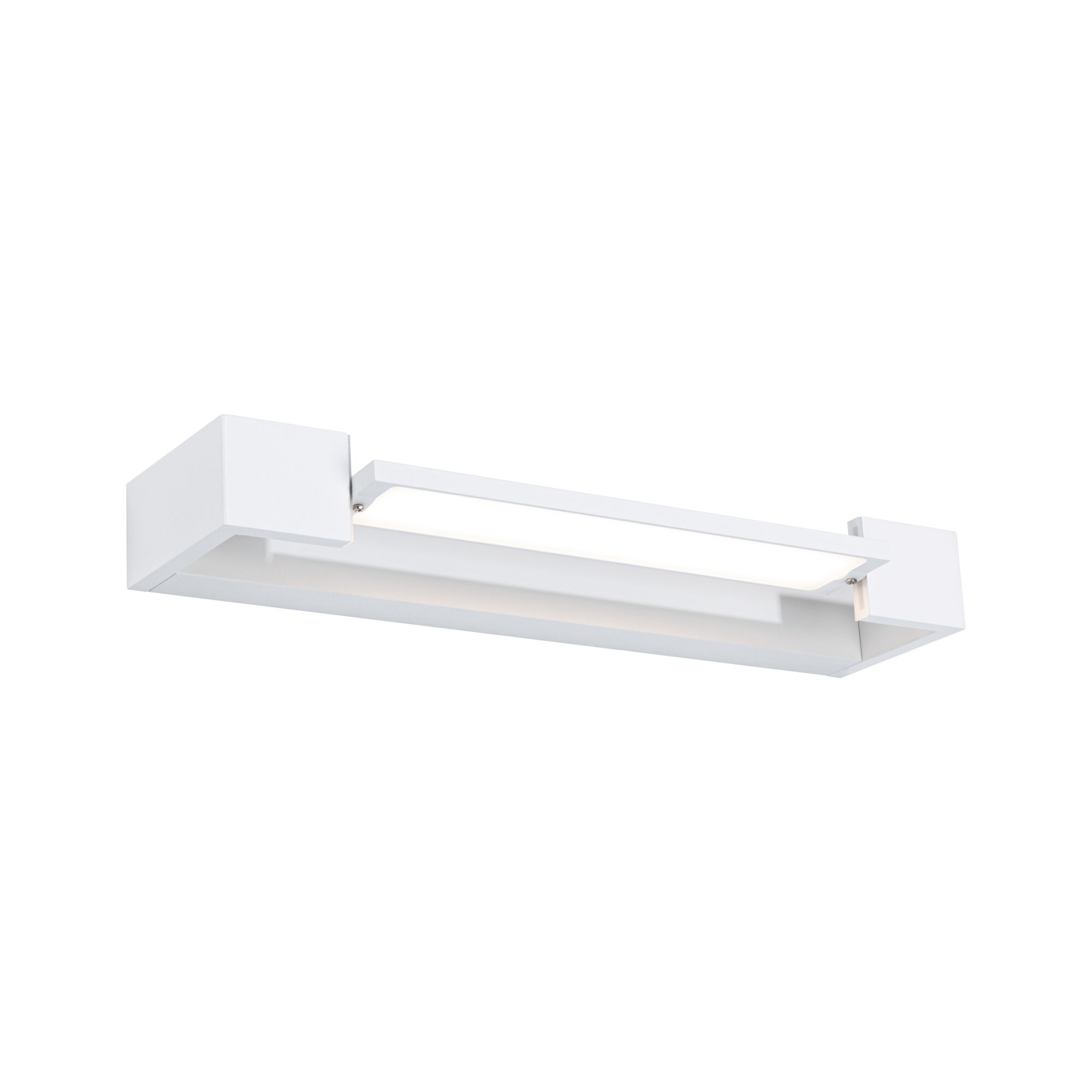 Modern white metal LED wall light with rectangular design for indoor lighting