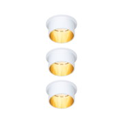 White metal recessed spotlight with warm light for modern interior lighting solutions