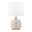 Pauleen Lampe à poser Bright Soul E14 max. 20W Crème/Beige Lampe de table en céramique beige avec abat-jour en tissu blanc et motif décoratif pour éclairage intérieur