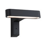 Moderner schwarzer LED-Wandleuchter aus Metall mit warmweißem Licht für Innenbeleuchtung