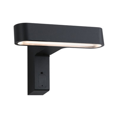 Moderner schwarzer LED-Wandleuchter aus Metall mit warmweißem Licht für Innenbeleuchtung