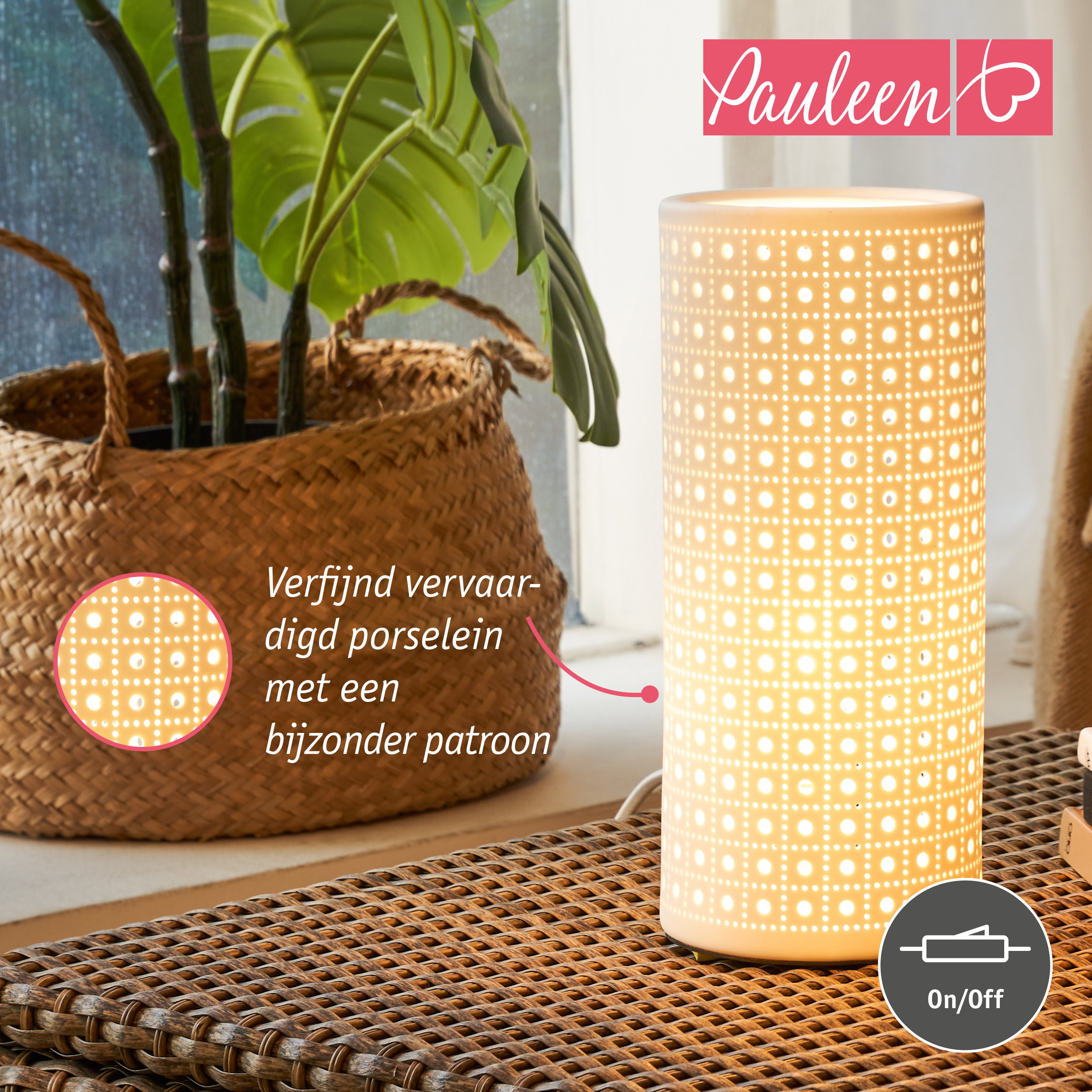 Paulmann Pauleen LED-tafellamp Pure Sunkiss E14 max. 20W Wit mat