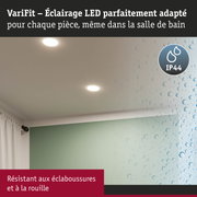 Éclairage LED VariFit encastré IP44, résistant aux éclaboussures et à la rouille pour salle de bain