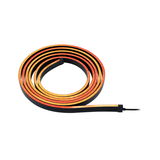 Flexibler LED-Lichtstreifen in Schwarz mit warmweißem und rotem Licht für dekorative Beleuchtung