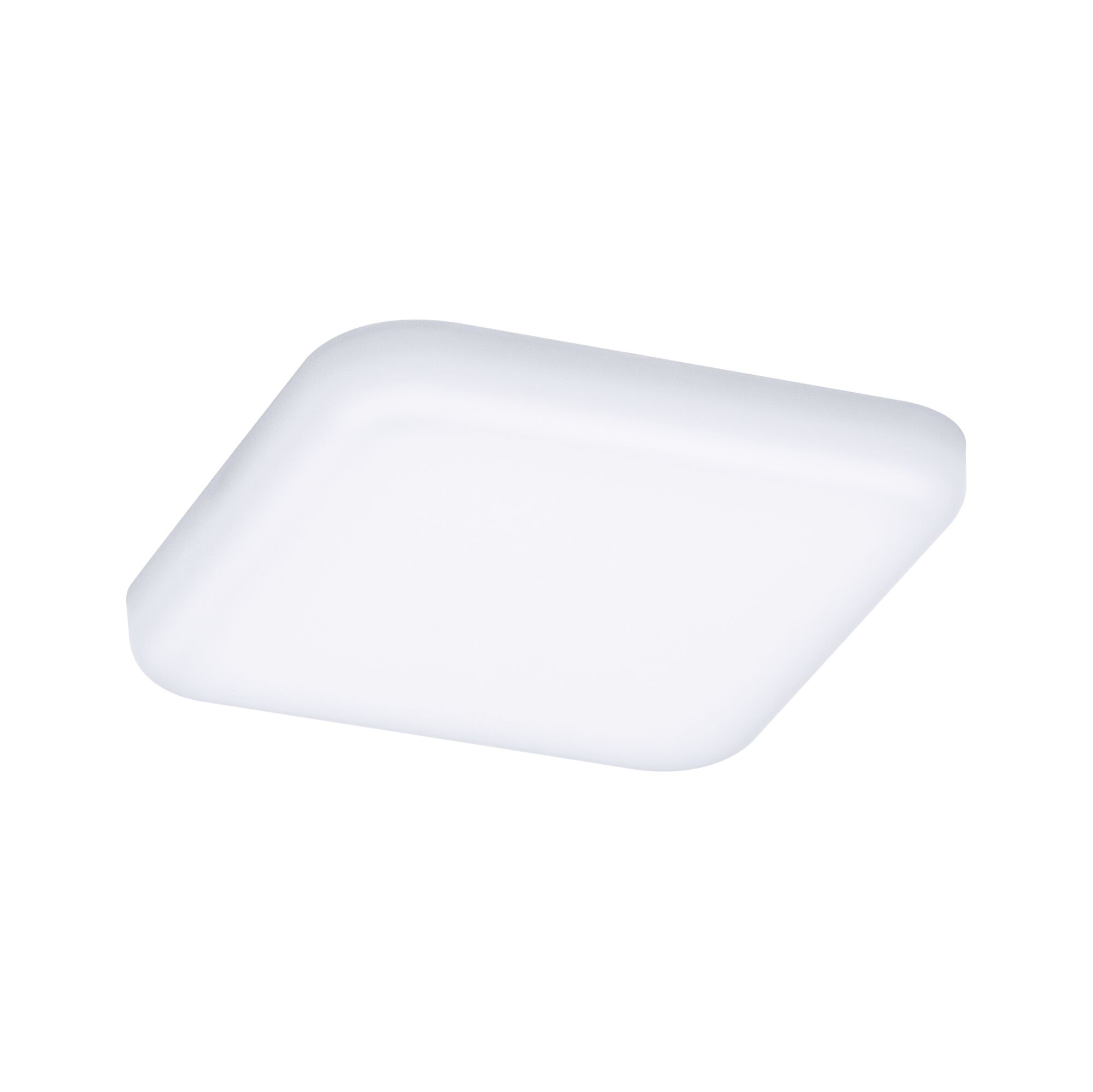 Square white LED ceiling light made of plastic for modern room lighting