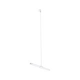 Minimalist white metal LED pendant light with slim design for modern interior lighting