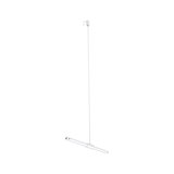 Minimalist white metal LED pendant light with slim design for modern interior lighting