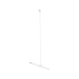 Minimalistische weiße LED-Pendelleuchte aus Metall mit schlankem Design für moderne Innenräume