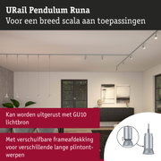 URail Pendulum Runa zilveren hanglamp met GU10 fitting en verstelbare frameafdekking