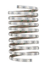 Flexible LED strip light with white LEDs and adhesive backing for versatile lighting applications