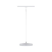 Ronde witte metalen LED-hanglamp met dun snoer voor moderne binnenverlichting