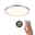 VariFit LED-indbygningspanel 3-Step-Dim Areo IP44 rund 230mm 16W 1400lm 3000K Krom dæmpbar Rund LED-loftlampe med sølvfarvet aluminiumsramme og 3-trins dæmpning via vægkontakt