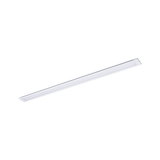 Slim white LED under-cabinet light made of plastic for modern kitchen lighting