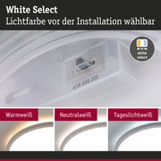 Weißer LED-Deckenleuchter mit einstellbarer Lichtfarbe in Warmweiß, Neutralweiß und Tageslichtweiß