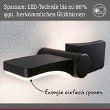 Schwarze LED-Wandleuchte aus Metall mit energiesparender Technik und modernem Design für Innenräume