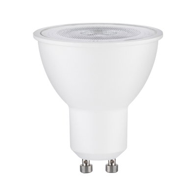 Hvid LED-reflektorlampe med GU10-fatning i plastik til energibesparende belysning