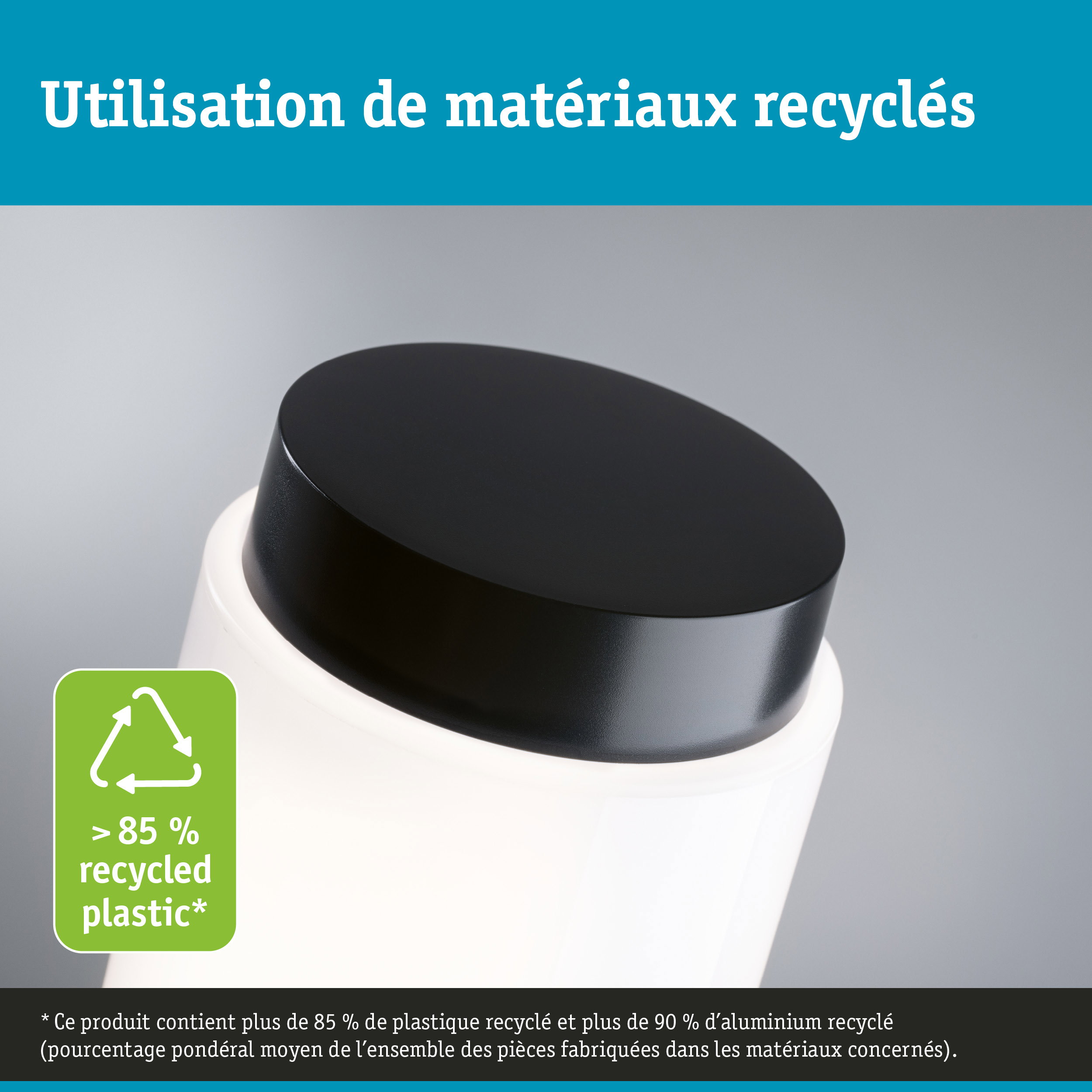 ModuShine Abat-jour Selaro IP44 cylindrique Anthracite/Blanc