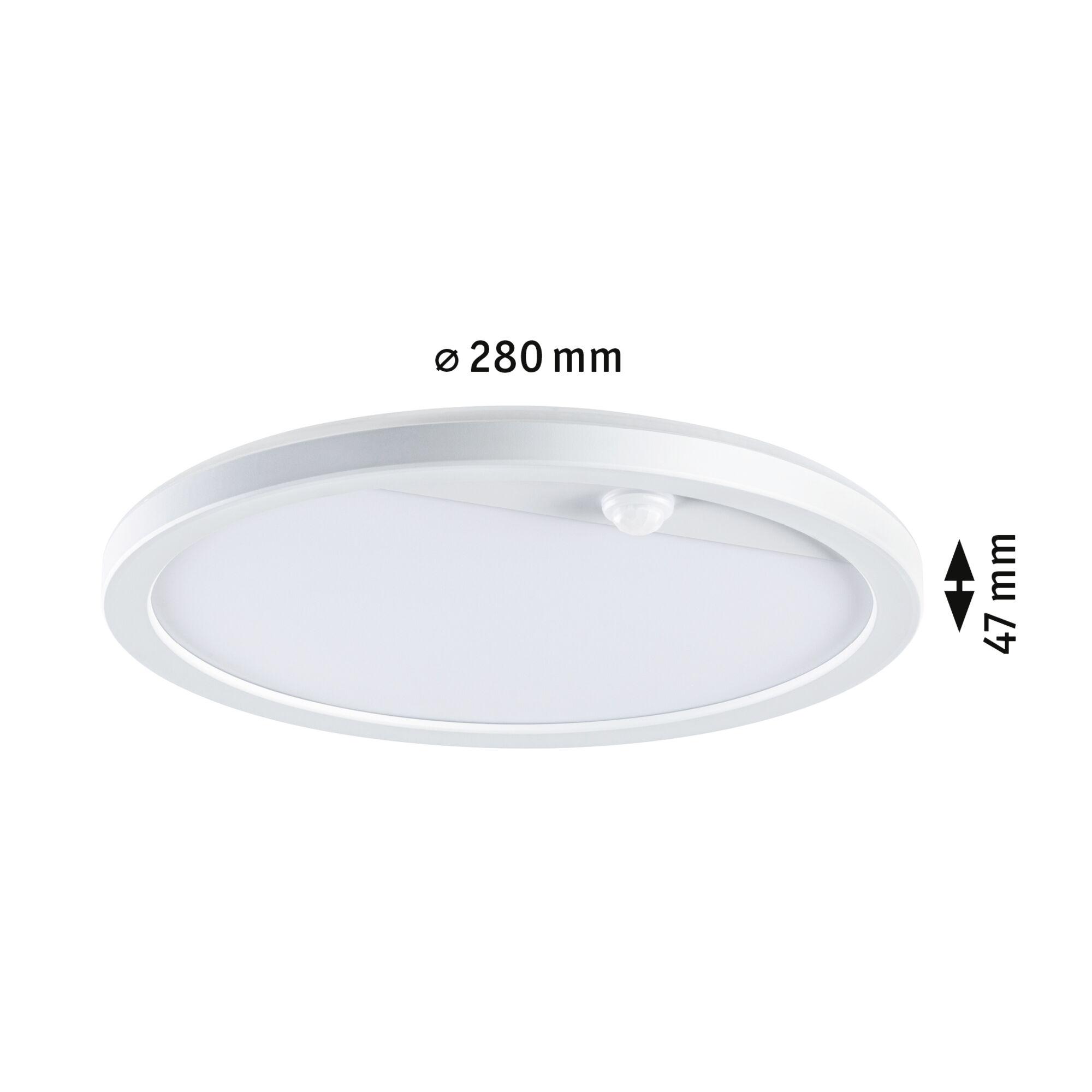 Plafonnier LED rond blanc de 280 mm de diamètre et 47 mm de hauteur, éclairage économe en énergie