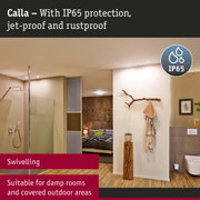 Modern bathroom lighting with IP65 protection, rustproof and swivelling, ideal for damp rooms and outdoors.