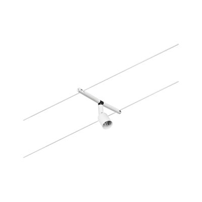 Witte minimalistische metalen kabelspot voor flexibele binnenverlichting