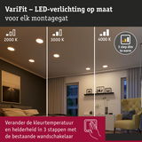 VariFit LED-inbouwspots met instelbare kleurtemperatuur van 2000K tot 4000K voor woonruimtes