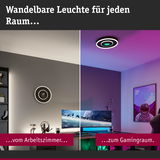 Wandelbare LED-Deckenleuchte in Schwarz-Weiß für Arbeits- und Gamingraum mit moderner Lichttechnik
